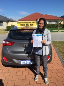 Congratulations Ramanjeet Kaur for passing your Driving Test.